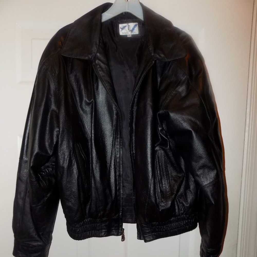 Vintage Timothy Daniels Leather Usa Jacket Size L Gem